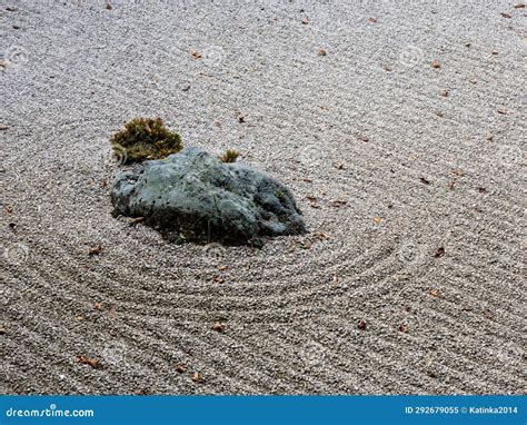 Detail of Traditional Japanese Rock and Sand Garden Stock Image - Image ...