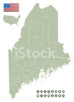 Map Of Maine Stock Clipart | Royalty-Free | FreeImages