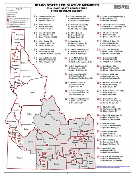 Idaho Congressional Districts Map