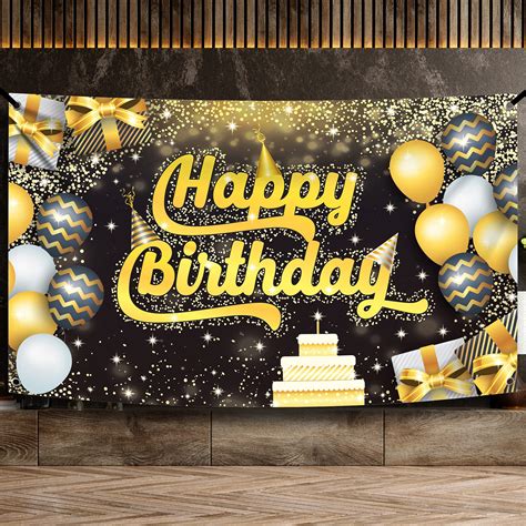 Buy XtraLarge Happy Birthday Banner for Men - 72x44 Inch, Happy ...