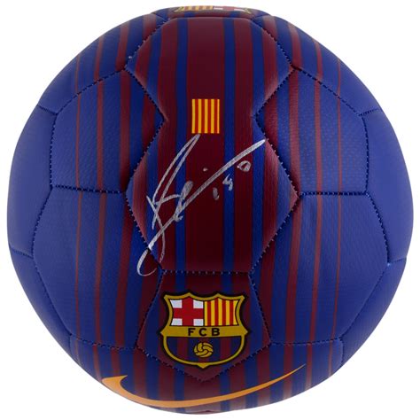 Lionel Messi Barcelona Autographed Soccer Ball - ICONS