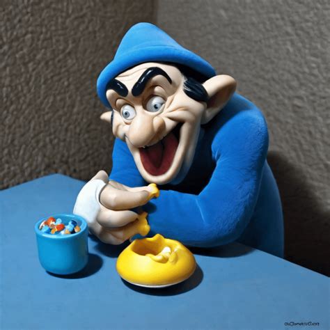 Gargamel eats some Smurfs : r/weirddalle