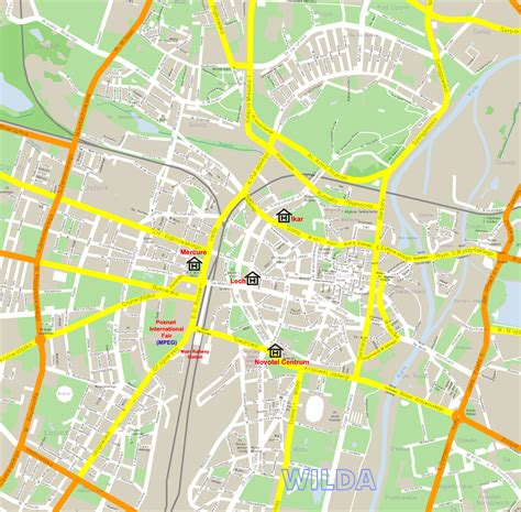 Poznan Street Map - Poznan Poland • mappery