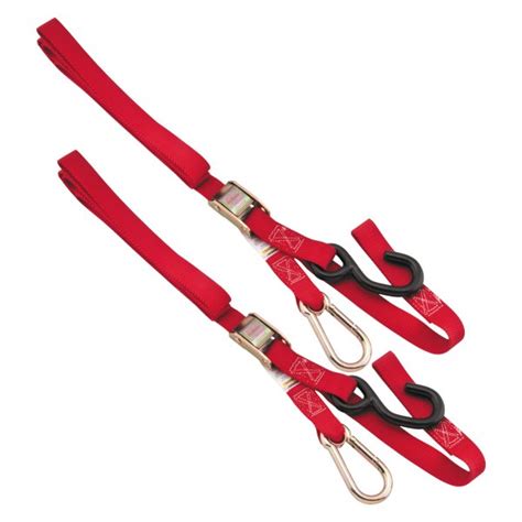 BikeMaster® 100536 - 1" Red Carabiner Soft Hook Tie-Down - MOTORCYCLEiD.com