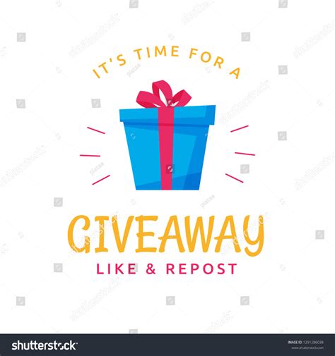 Giveaway Logo Template Design Social Media Stock Vector (Royalty Free ...