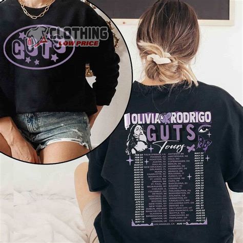 Olivia Rodrigo Guts Full Date Tour 2024 Merch, Olivia Rodrigo Tour 2024 ...