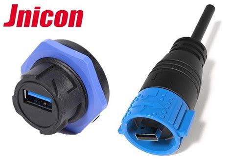 IP67 Waterproof USB Connector , Watertight USB Connector Power And Data Charging