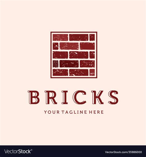 Modern brick logo design construction Royalty Free Vector