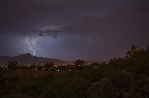 Arizona Monsoon Lightning Photograph by Dan McManus