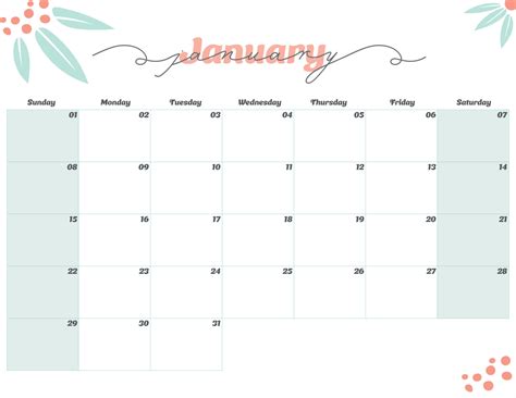 january 2023 cute monthly planner calendar 16625114 Vector Art at Vecteezy