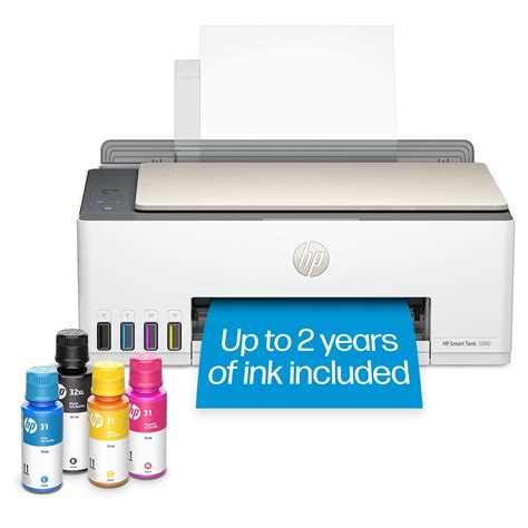 HP Smart Tank 5000 Wireless All-in-One Supertank Color Home Inkjet Printer w/ up to 2 Years of ...