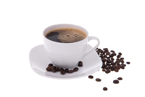 Coffee cup and beans isolated on white background 9290040 Stock Photo at Vecteezy