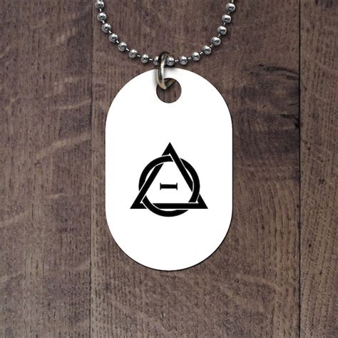 Therian symbol dog tag