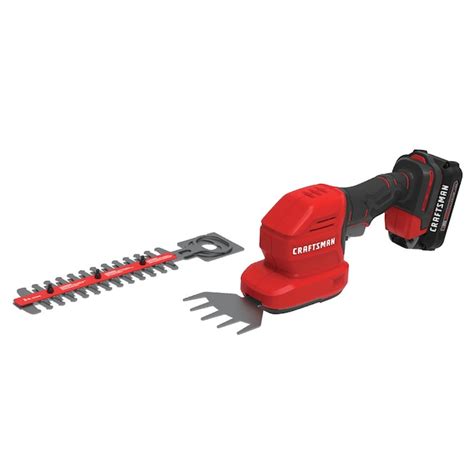 CRAFTSMAN V20 20-Volt Max 8-in Dual Cordless Electric Hedge Trimmer ...