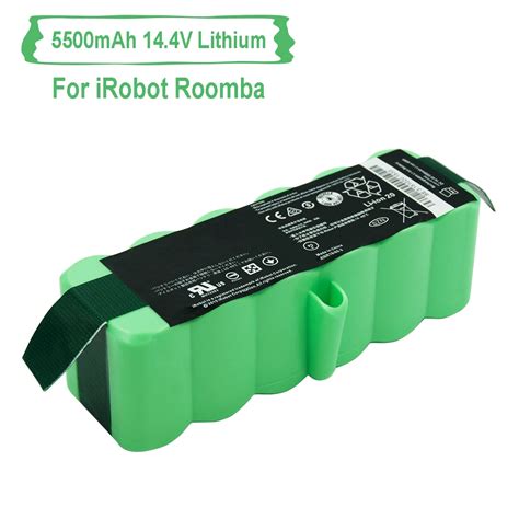 5500mAh 14.4V Lithium Rechargeable Battery For iRobot Roomba Vacuum ...