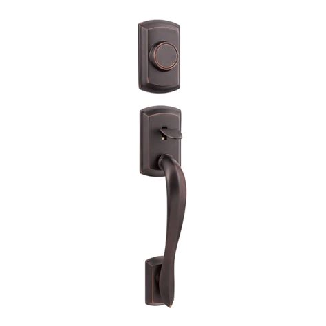 Kwikset Signature Avalon Venetian Bronze Dummy Door Exterior Handle at Lowes.com