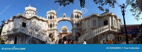 Iskcon Temple vrindavan editorial stock image. Image of uttar - 259469899