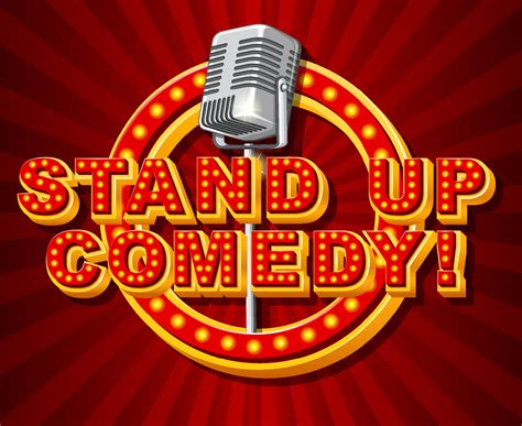 Stand up comedy logo with microphone 6274336 Vector Art at Vecteezy