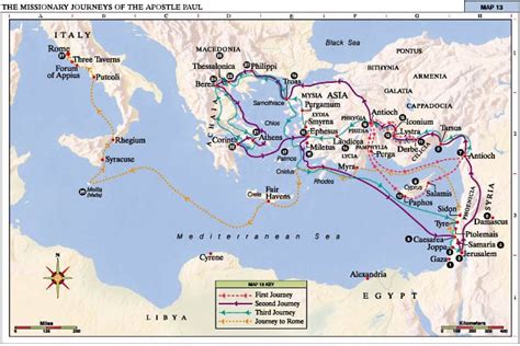 Guía de los viajes de san Pablo según el mapa de hoy – Primeros Cristianos