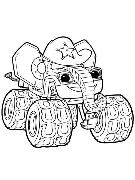 Blaze And The Monster Machine Coloring Pages Easy Free | Coloring pages, Cartoon coloring pages ...