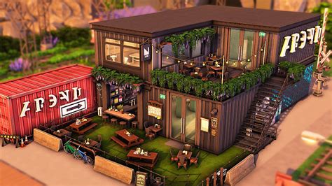 Club, Bar & Grill | The Sims 4 | Sims house, The sims 4 lots, Sims ...