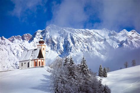 Hintergrundbilder : Berge, Berchtesgaden National Park, Natur, Kirche ...