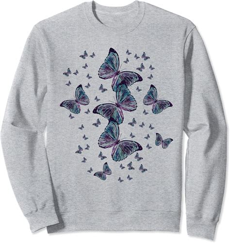 Amazon.com: Butterflies in Flight Sweatshirt : Clothing, Shoes & Jewelry