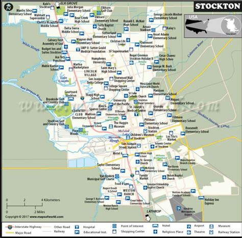 Stockton, California Map