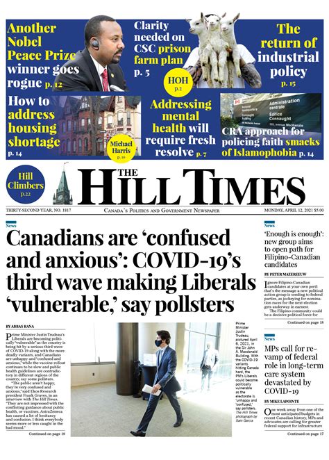 ISSUE: 04-12-2021 - The Hill Times