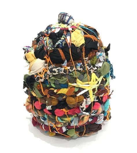 Ethan Meyer - Contemporary Abstract Mixed Media Sculpture with Fabric, Thread, and Quartz For ...