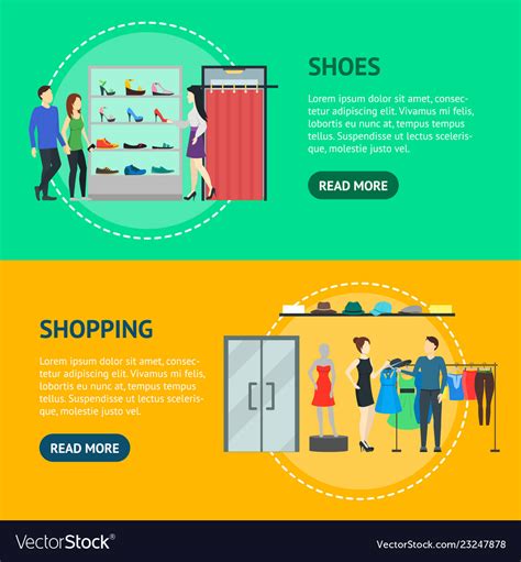 Cartoon group characters people in clothing store Vector Image