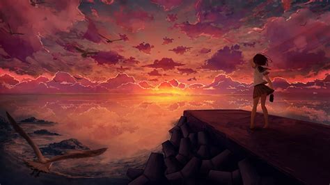 Anime Red Sunset 4k Wallpapers - Wallpaper Cave