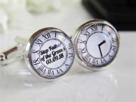 Clock Face Personalised Wedding Cufflinks Date and Time Meet | Etsy UK in 2022 | Cufflinks ...