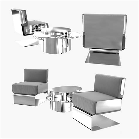 Table chairs set gianni model - TurboSquid 1271030