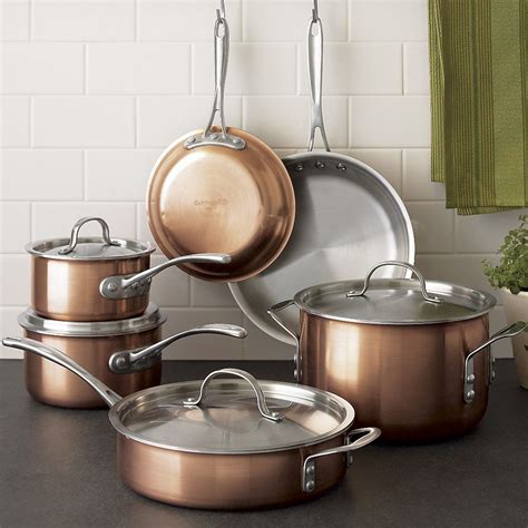 Calphalon Contemporary ™ Tri-Ply Copper 10-Piece Cookware Set | Cookware set, Kitchen essentials ...