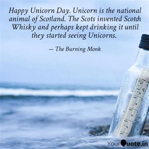 Happy Unicorn Day. Unicor... | Quotes & Writings by Burning Monk | YourQuote