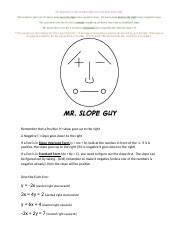 Mr Slope Guy.docx - Remember that a Positive slope goes up to the right ...