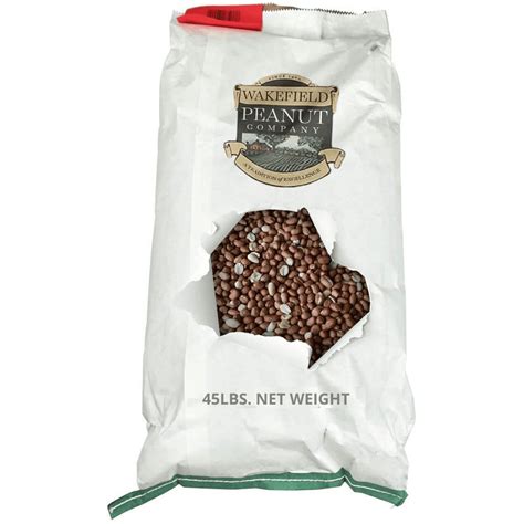 Wakefield Peanut Co Virginia Peanuts Bulk 45LB Bag Raw Shelled Animal ...