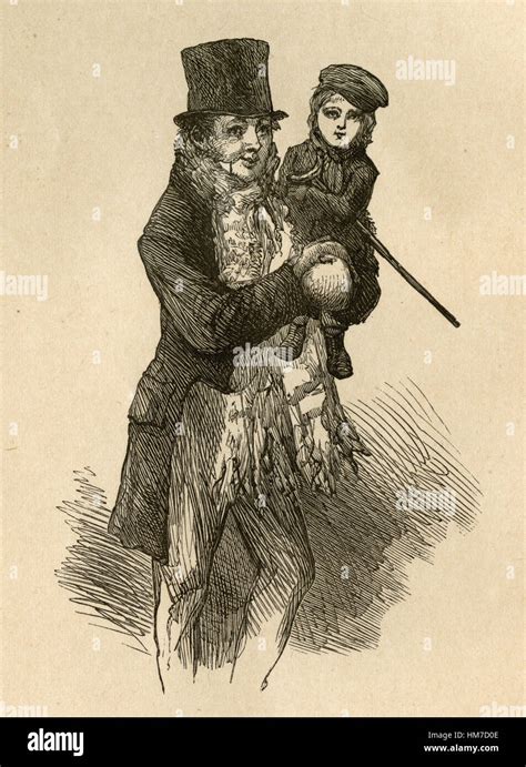 1870 engraving from A Christmas Carol by Charles Dickens, "Bob Cratchit and Tiny Tim," by S ...