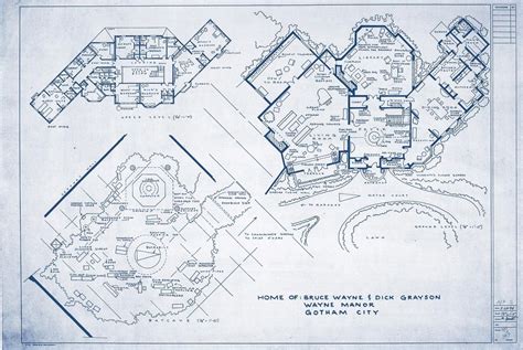 Wayne Manor. | Wayne manor, Manor floor plan, Interior design sketches