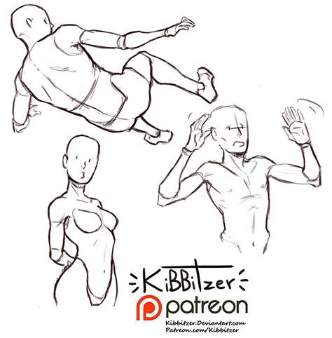 Random poses reference sheet -PREVIEW- | kibbitzer on Patreon