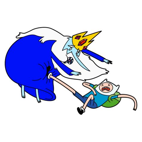 Adventure Time Ice King and Finn Fighting Sticker - Sticker Mania