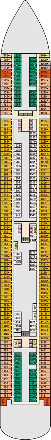 Carnival Vista Deck plan & cabin plan