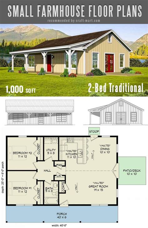 Small farmhouse plans for building a home of your dreams | Small farmhouse plans, Simple ...