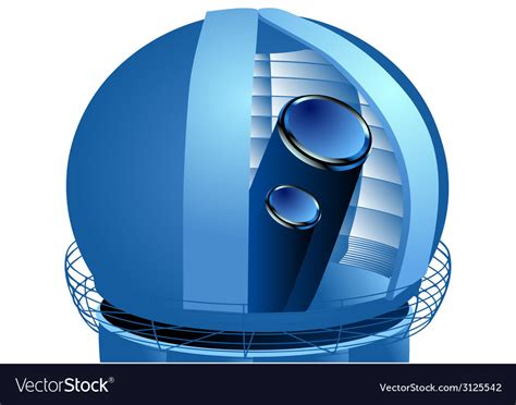 Observatory telescope Royalty Free Vector Image