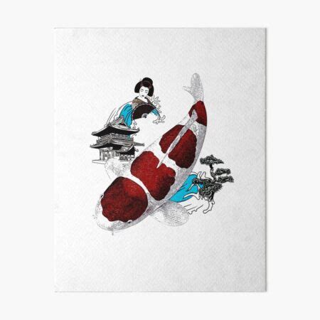 "Vintage Japanese koi Fish, Koi Kohaku" Art Board Print for Sale by FishProduct | Redbubble