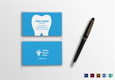 Dental Business Card Design Template in PSD, Word, Publisher ...