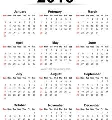 Free Vector 2016 Calendar | 123Freevectors