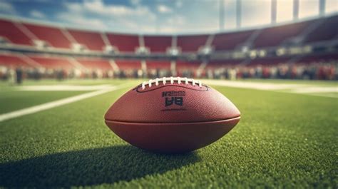 Premium AI Image | A photo of a football on the gridiron during a game