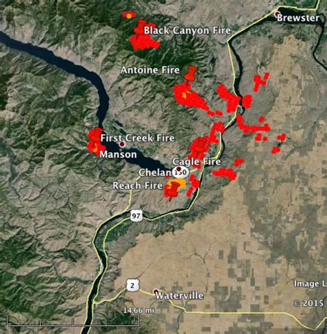 Wildfire Map Washington State 2015 - Map